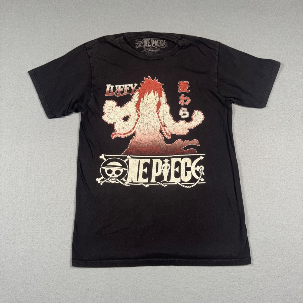 One Piece Luffy T Shirt Small Black Ripple Junction Anime Manga Graphic Tee